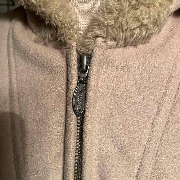Vintage Mudd Faux Suede Beige Coat Size Large - Picture 4 of 10